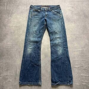 Esprit Women Medium Wash Low Rise Bootcut Denim Jeans Blue Size 30x30